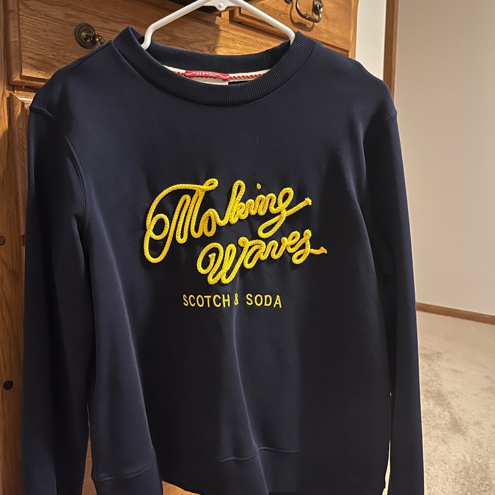 Scotch & Soda Navy and Yellow Sweatshirt